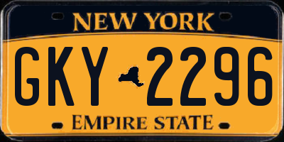 NY license plate GKY2296