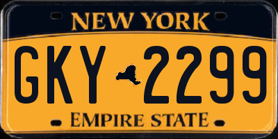 NY license plate GKY2299