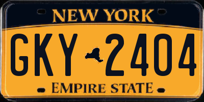 NY license plate GKY2404