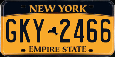NY license plate GKY2466