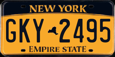 NY license plate GKY2495