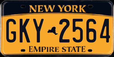 NY license plate GKY2564