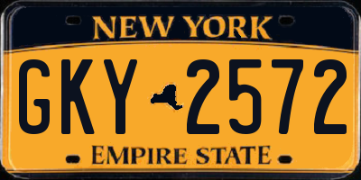 NY license plate GKY2572