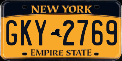 NY license plate GKY2769