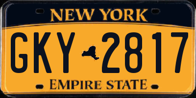 NY license plate GKY2817