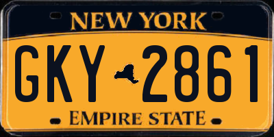 NY license plate GKY2861