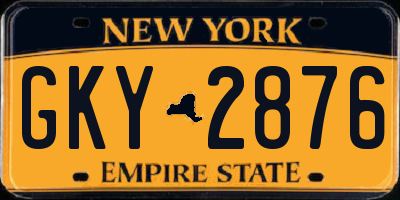 NY license plate GKY2876