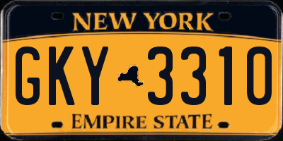 NY license plate GKY3310