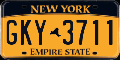 NY license plate GKY3711