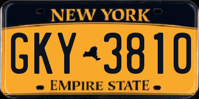 NY license plate GKY3810