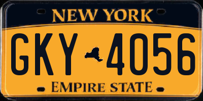 NY license plate GKY4056