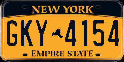 NY license plate GKY4154