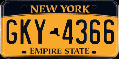 NY license plate GKY4366
