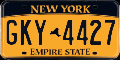 NY license plate GKY4427