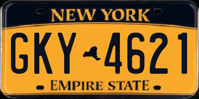 NY license plate GKY4621