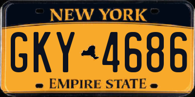 NY license plate GKY4686
