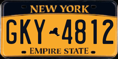 NY license plate GKY4812