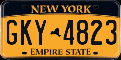 NY license plate GKY4823