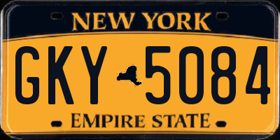 NY license plate GKY5084