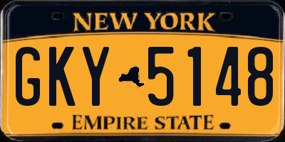 NY license plate GKY5148