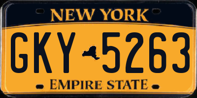 NY license plate GKY5263