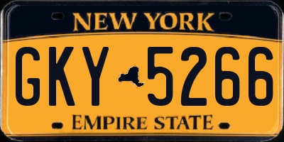 NY license plate GKY5266