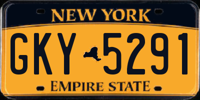 NY license plate GKY5291