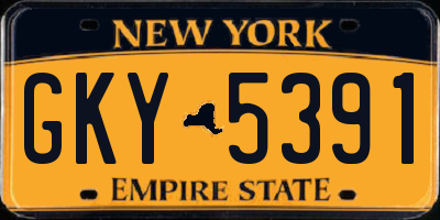 NY license plate GKY5391