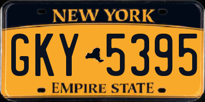 NY license plate GKY5395