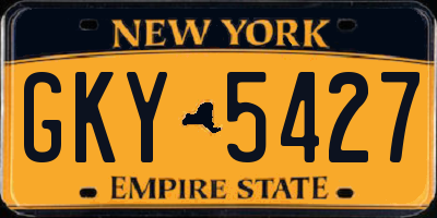 NY license plate GKY5427