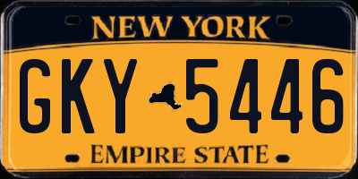 NY license plate GKY5446