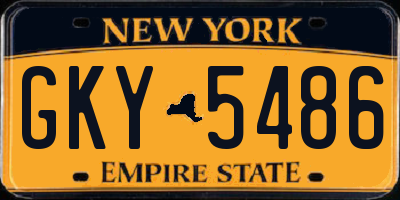 NY license plate GKY5486