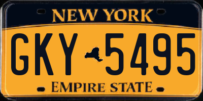 NY license plate GKY5495