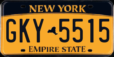 NY license plate GKY5515