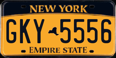 NY license plate GKY5556