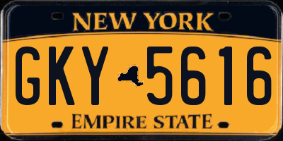 NY license plate GKY5616