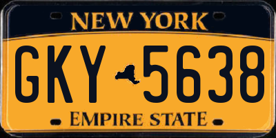 NY license plate GKY5638
