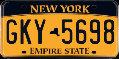 NY license plate GKY5698