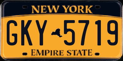 NY license plate GKY5719