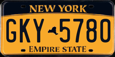 NY license plate GKY5780