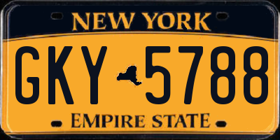 NY license plate GKY5788