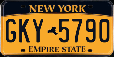NY license plate GKY5790