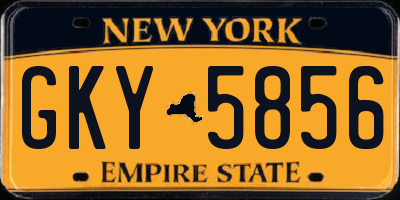 NY license plate GKY5856