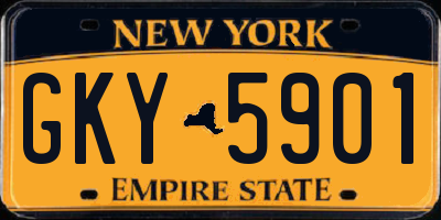 NY license plate GKY5901