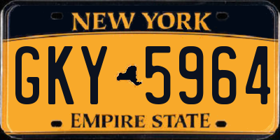 NY license plate GKY5964