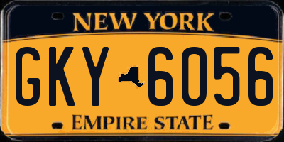 NY license plate GKY6056