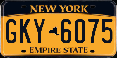 NY license plate GKY6075