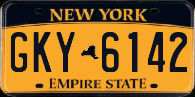 NY license plate GKY6142
