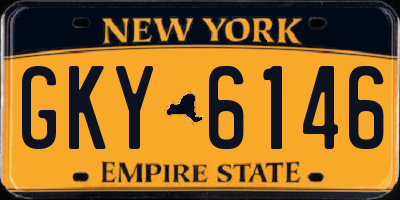 NY license plate GKY6146