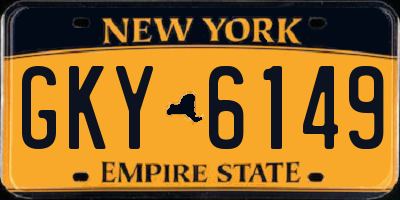 NY license plate GKY6149
